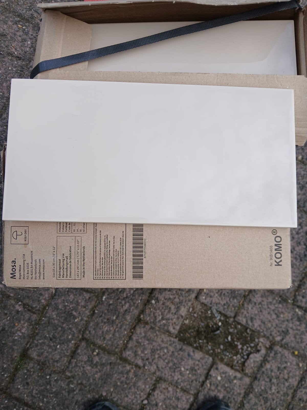 Mosa wandtegels 15x30, Ophalen, Nieuw
