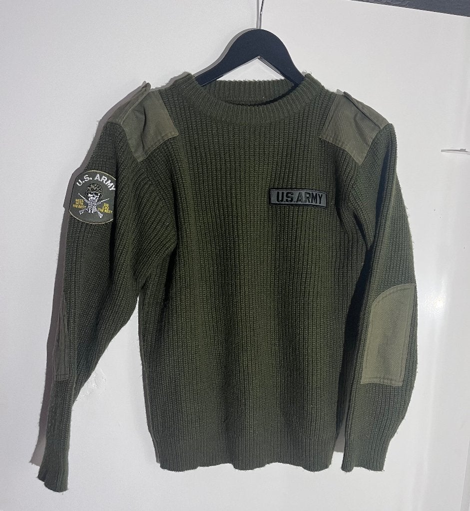 Legergroene Commando Trui U.S. Army Stijl – Vintage Look, Ophalen of Verzenden, Landmacht, Nederland, Kleding of Schoenen