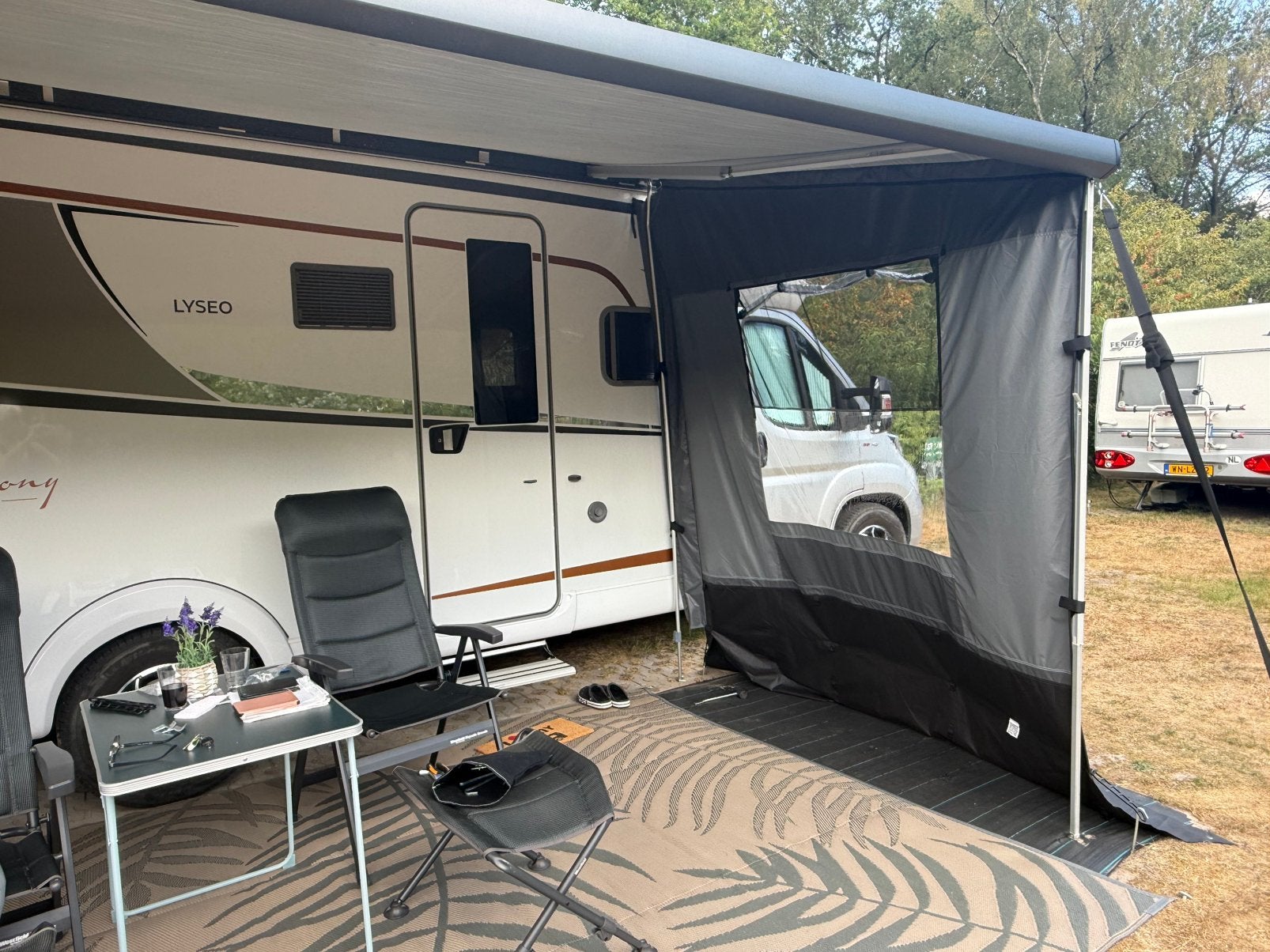 Obelink Emperor 250 zijwand rechts met rafter aandrukstang, Ophalen of Verzenden, Zo goed als nieuw