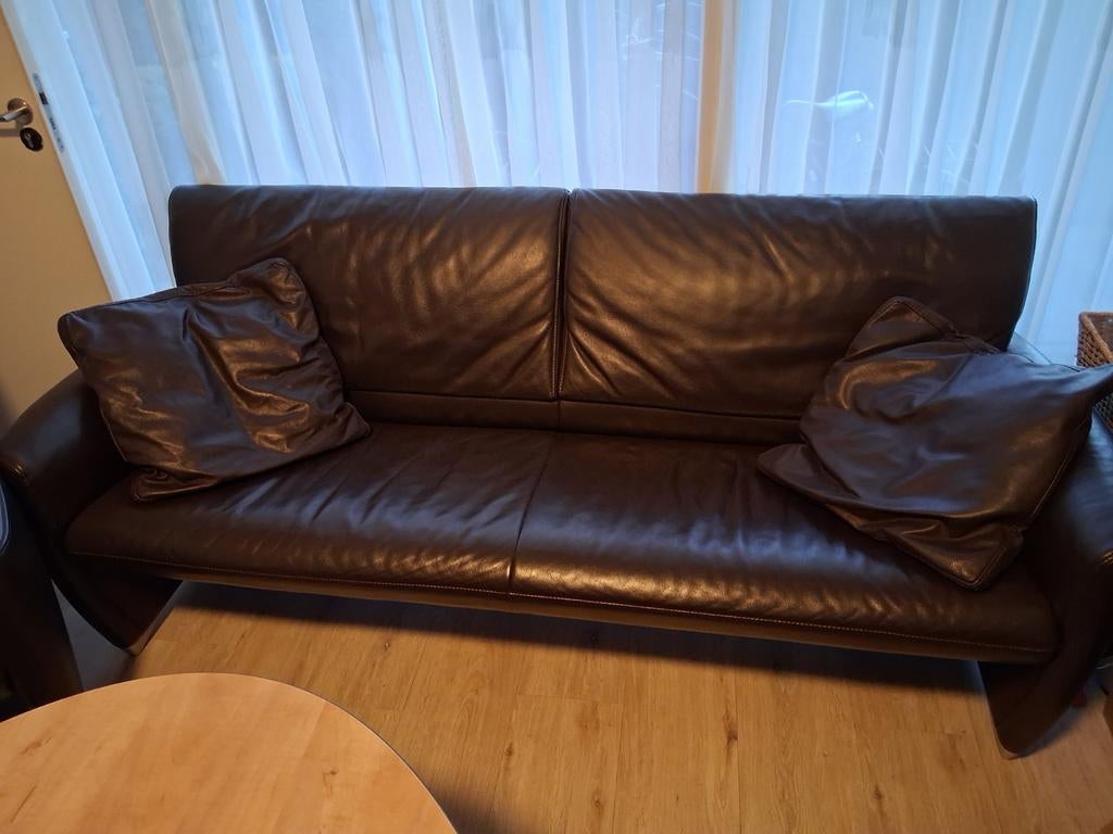 Lederen 3 zits bankstel met 2 fauteuils merk Jori., Ophalen, Gebruikt, 200 tot 250 cm, Leer