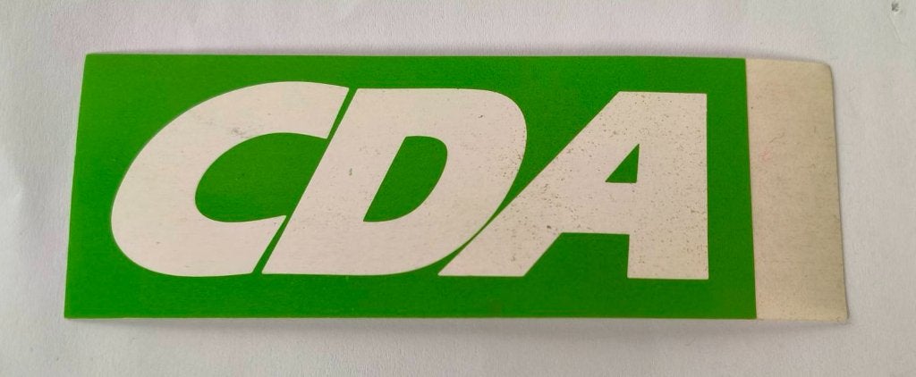 Sticker CDA (5), Ophalen of Verzenden, Zo goed als nieuw, Overige typen