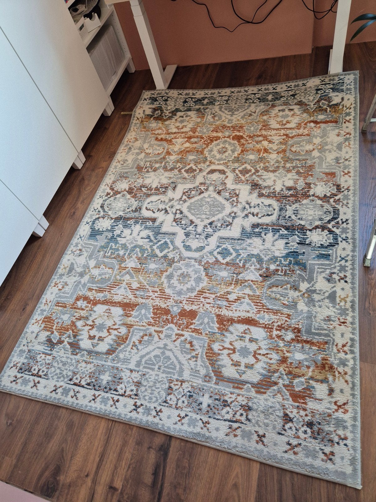 IKEA RANDBÖL Vloerkleed - 160x235 cm, Ophalen, Gebruikt, Blauw, 150 tot 200 cm