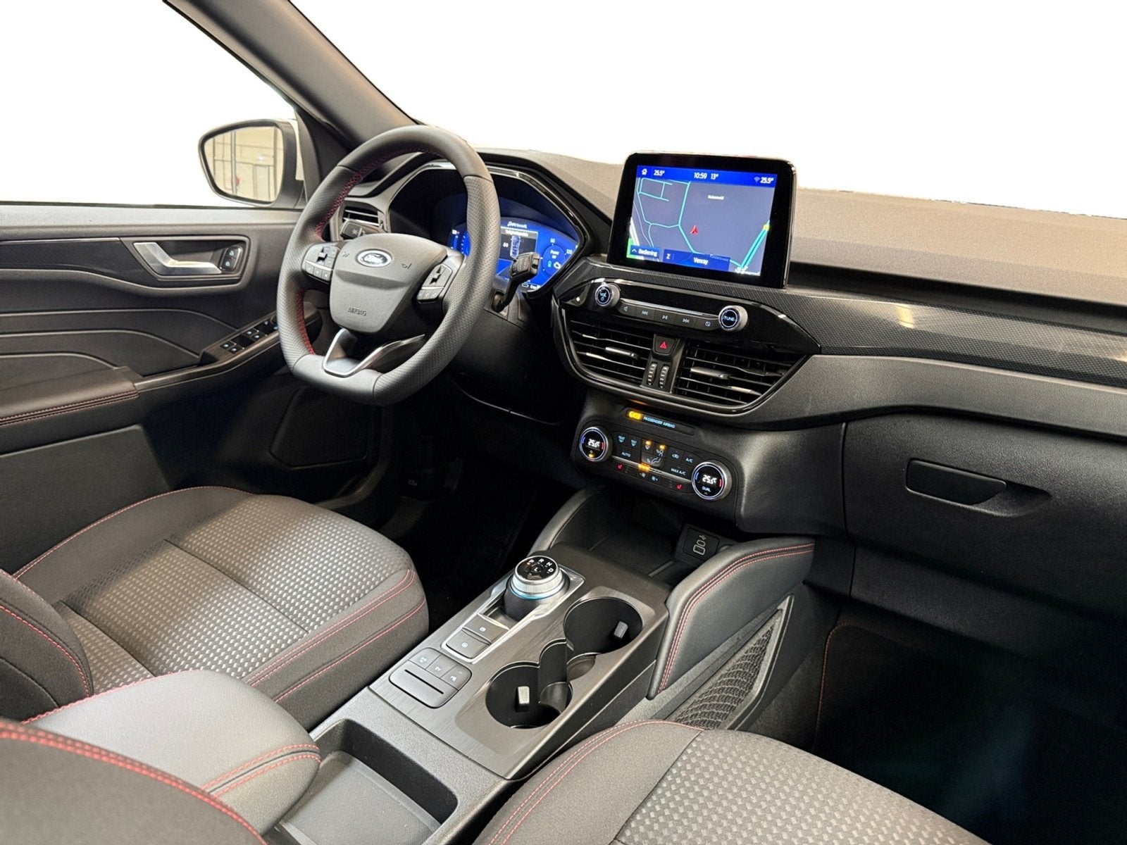 Ford Kuga 2.5 PHEV ST-Line I Winterpakket I Carplay I Camera, Auto's, Gebruikt, Euro 6, 4 cilinders, Wit