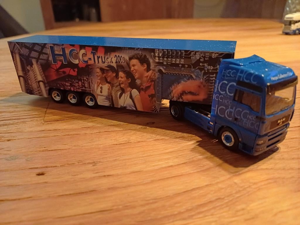 Herpa man hcc truck, Hobby en Vrije tijd, Modelauto's | 1:87, Ophalen of Verzenden, Zo goed als nieuw, Bus of Vrachtwagen, Herpa