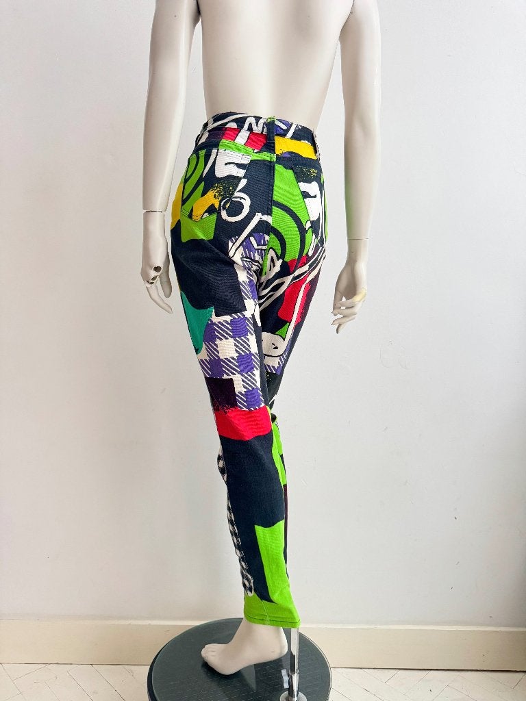 Versace Jeans Couture maat 40 (1991) pop art, Maat 38/40 (M), Zwart, Ophalen of Verzenden, Zo goed als nieuw
