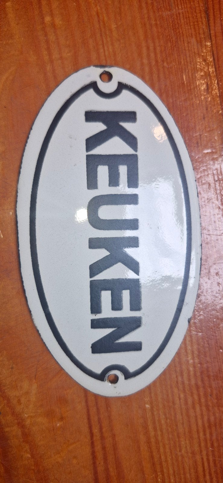 Emaille Deurbordje 'KEUKEN' - Vintage Stijl, Ophalen of Verzenden, Onbekend, Info@onbrkend.nl, Onbekend