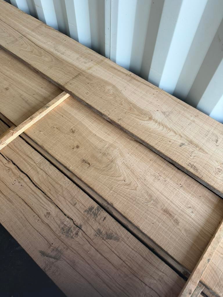6 drogen oud eiken planken 400x29x2,5 cm voor 300 euro