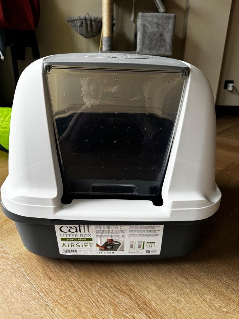 Catit 50702 Litter Box with Lid, 46 x 41.5 x 54.5, Ophalen, Zo goed als nieuw, Gesloten
