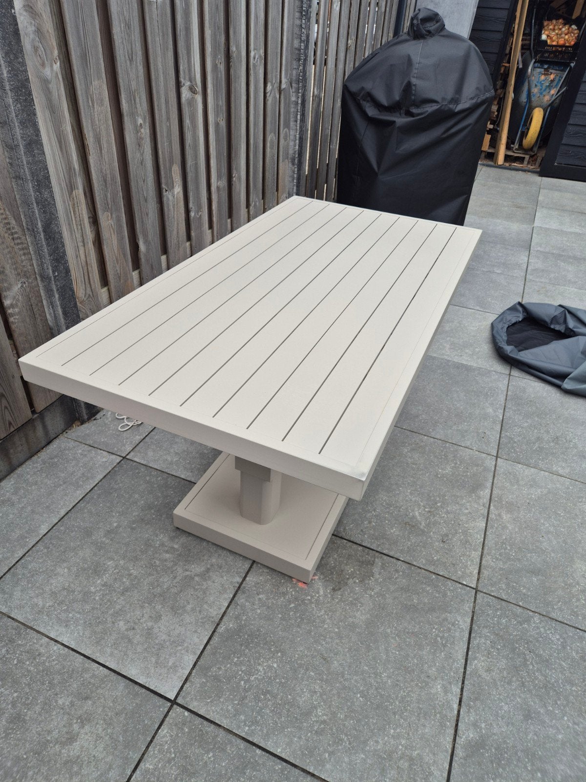 Tuin tafel, Tuin en Terras, Tuintafels, Ophalen, Zo goed als nieuw, Rechthoekig, Aluminium