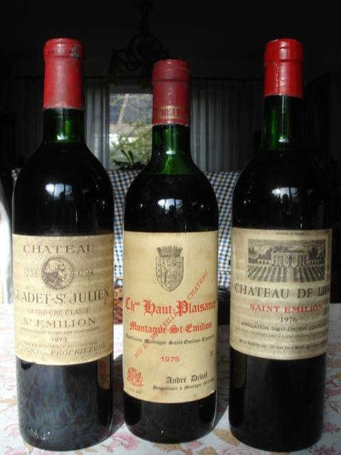 Saint-Émilion-wijnen uit 1973, 1975 & 1976, Grand Cru Classé, Ophalen, Frankrijk, Zo goed als nieuw, Rode wijn