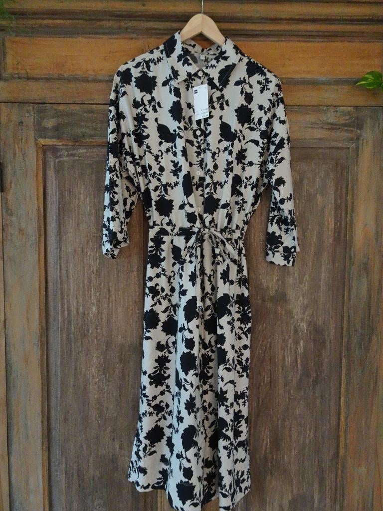 HEMA midi zomerjurk dress jurk maat S, Wit, Ophalen of Verzenden, Zo goed als nieuw, Maat 36 (S)