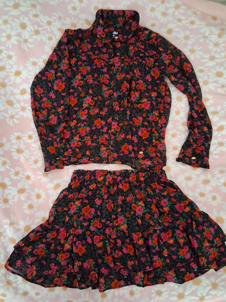 Set Blouse & Rok Maat 122/128, Ophalen, Gebruikt, Shoeby, Meisje