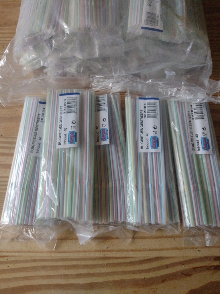 Plastic rietjes 1000 stuks, Ophalen of Verzenden, Nieuw, Feestartikel, Overige