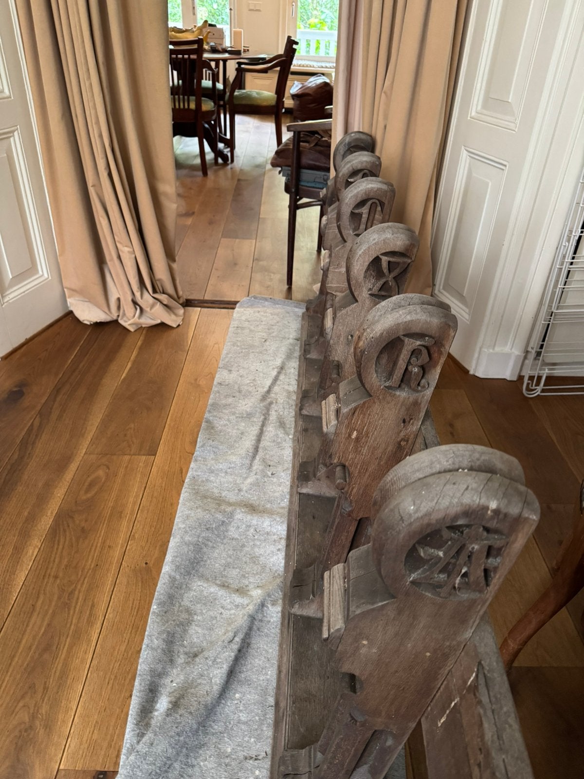 Balustrade eiken, Huis en Inrichting, Woonaccessoires | Zuilen en Pilaren, Ophalen, Gebruikt