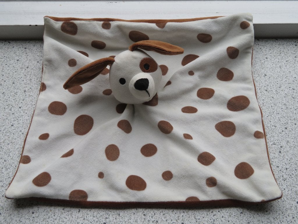 Knuffeldoek hond of hondje van IKEA zacht velours, IKEA, Zo goed als nieuw, Meerkleurig, Wasbaar