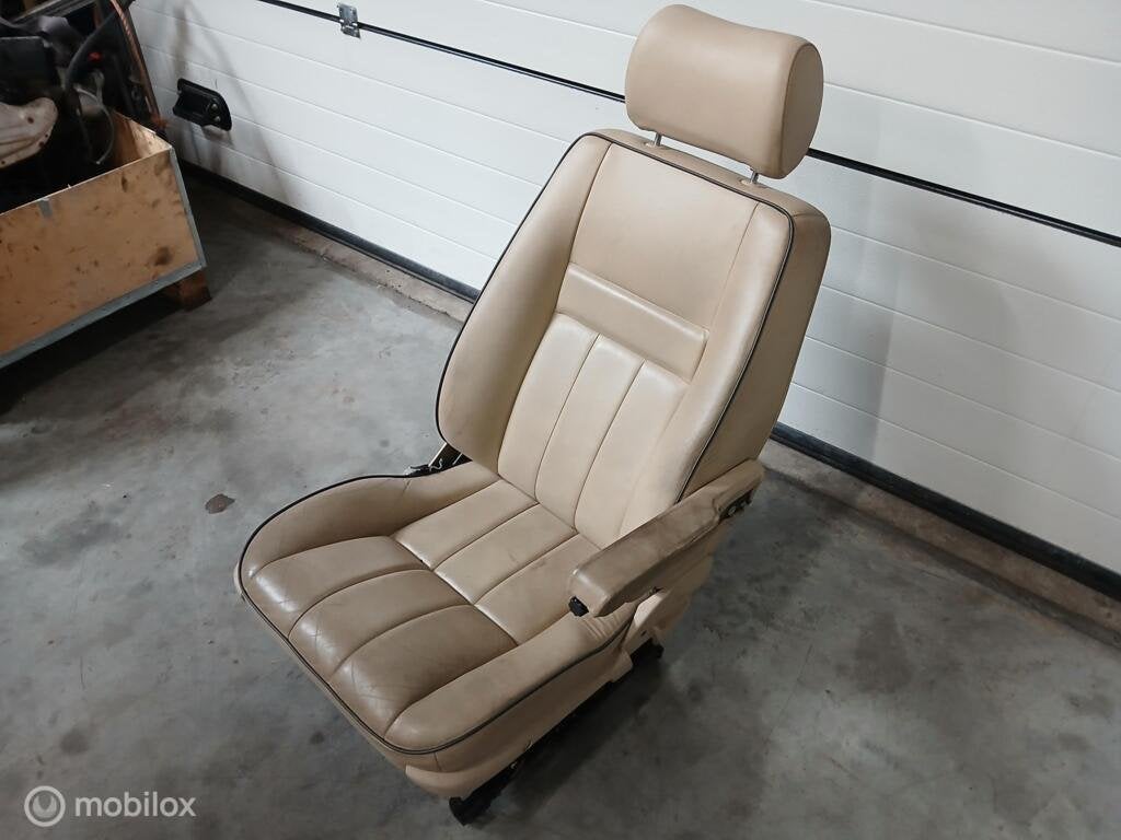 Stoel Range Rover P38 Creme Beige Leer Zetel Voorstoel, Auto-onderdelen, Land Rover, Ophalen of Verzenden, Gebruikt, Land Rover