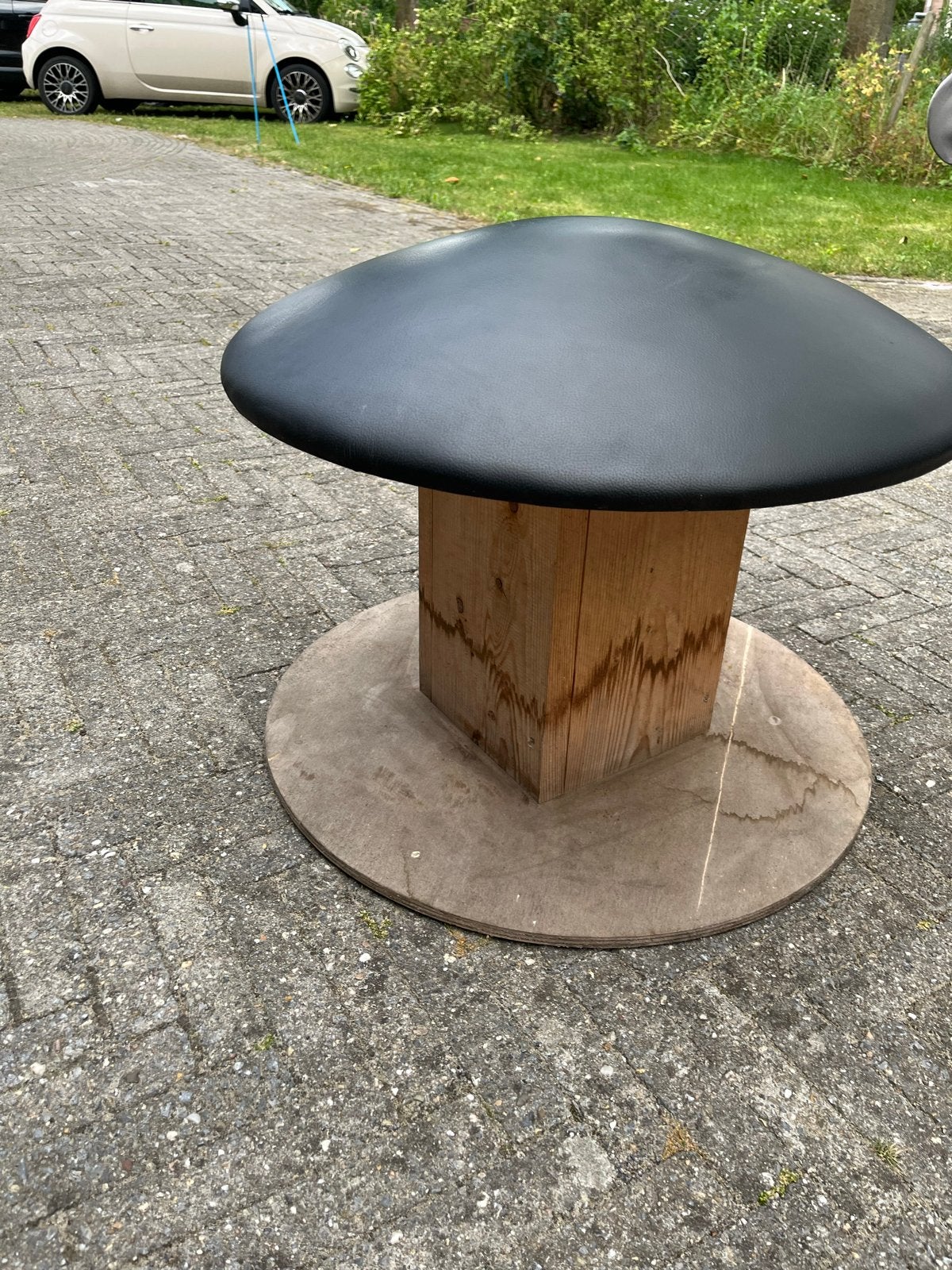 Stevige turnpaddestoel voor training, Sport en Fitness, Turnen, Ophalen, Gebruikt, Zwart, Materiaal