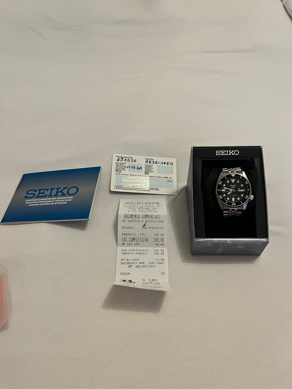 Seiko 5 Sports SRPK29K1 Automatisch Herenhorloge, Ophalen, Seiko, Staal, Polshorloge