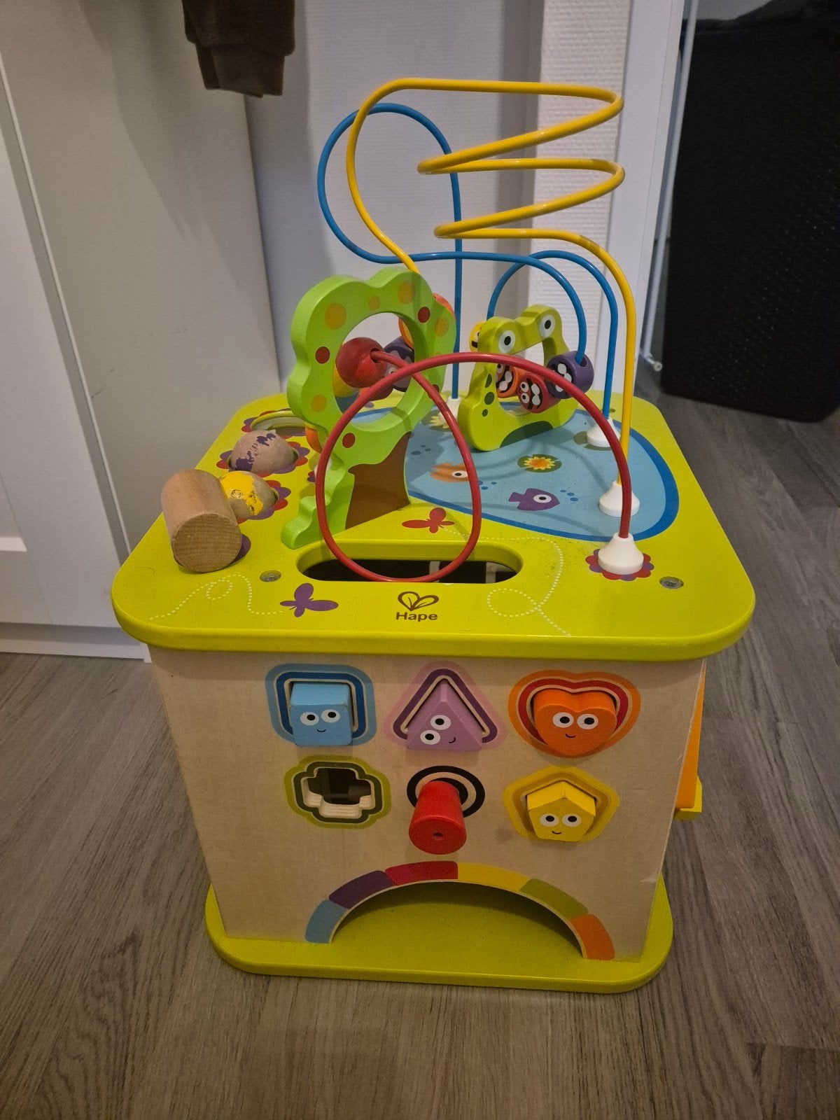 Hape Houten Activiteitenkubus - Educatief Speelgoed, Ophalen of Verzenden, Zo goed als nieuw, Overige typen