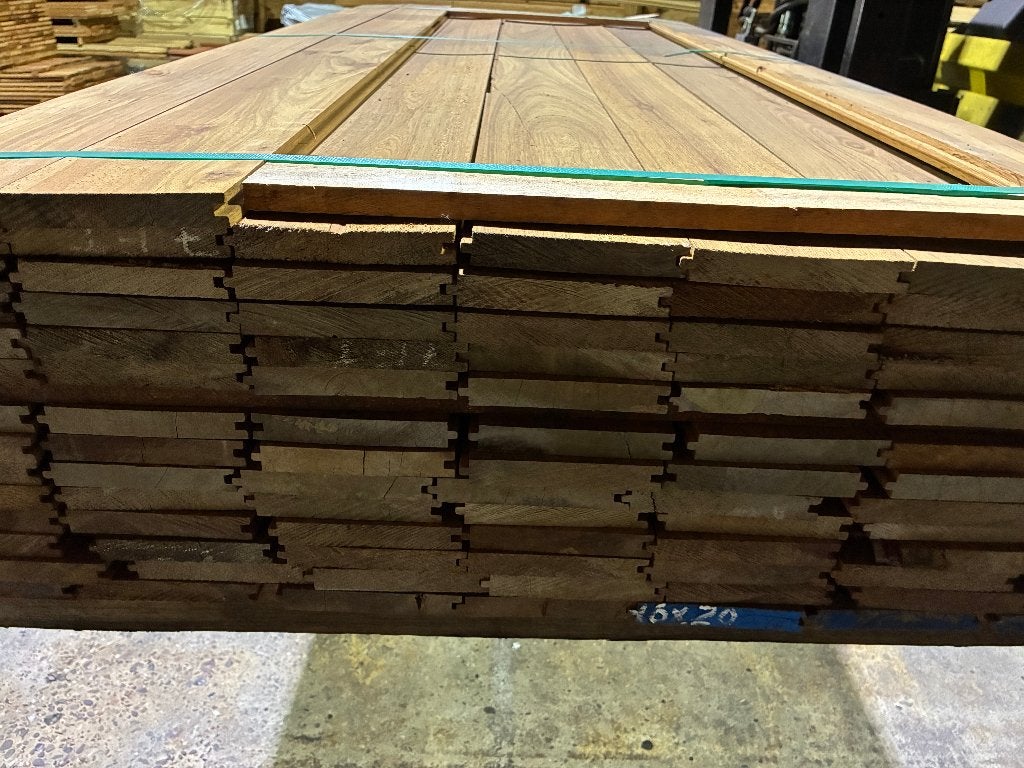 Vlonderplanken-planken-Schutting-Hardhout-Basralocus-21x132m, Ophalen, Nieuw, Hout