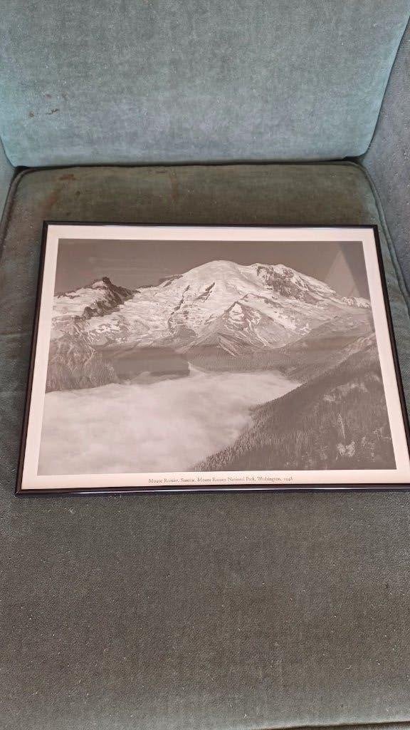 Ansel Adams, Sunrise Mount Rainier Washington USA 1948, Natuur, Gebruikt, Foto, Ophalen of Verzenden