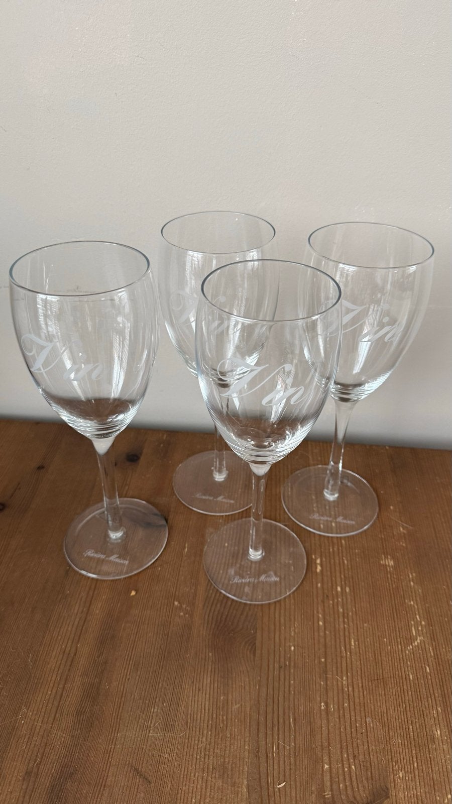 4 Riviera Maison wijnglazen, Ophalen of Verzenden, Zo goed als nieuw, Glas, Riviera Maison