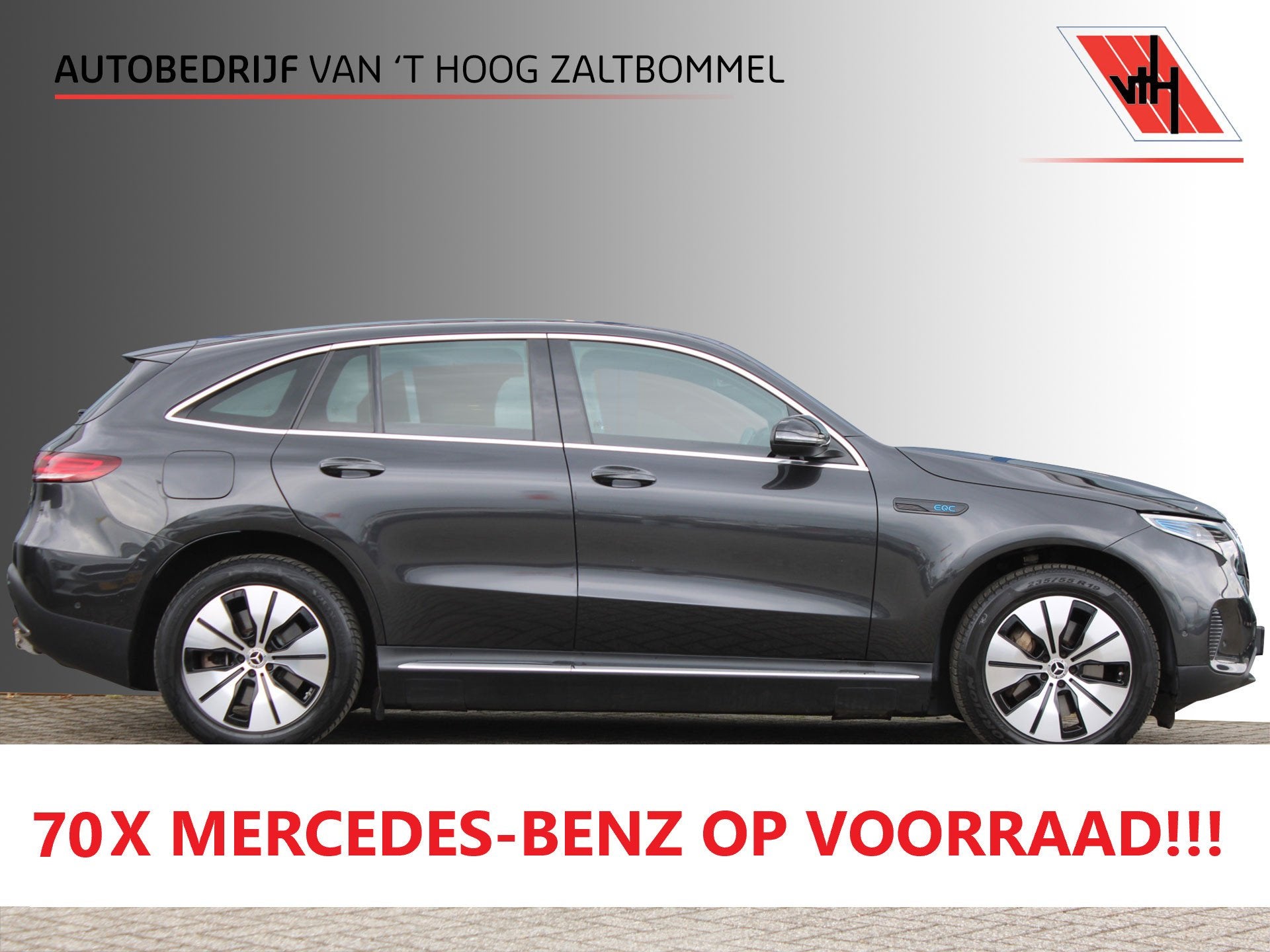 Mercedes-Benz EQC 400 4MATIC Business Solution 80 kWh LEDER, Automaat, Zwart, 2395 kg, Leder