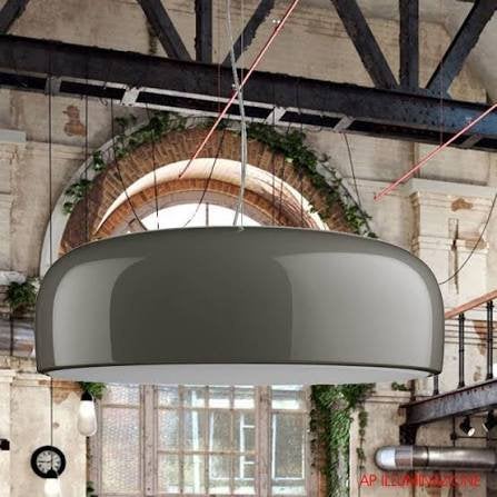 4xOrigineel Flos Smithfield design led hanglampen/ kleur mud, Ophalen, Zo goed als nieuw, Kunststof