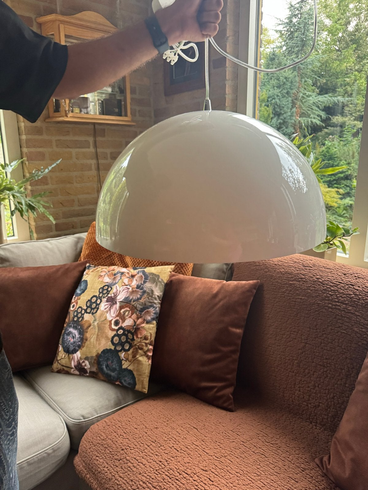 4x Witte Hanglampen met Lampbol - prijs voor de gehele set
