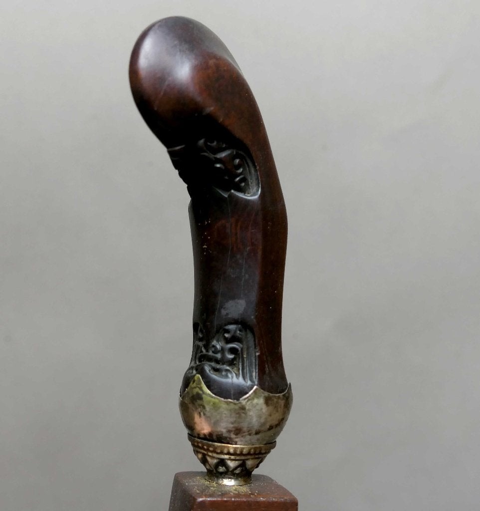 Javaanse Keris greep met selut & mendak GQ1 Kris Java hout, Antiek en Kunst, Kunst | Niet-Westerse kunst, Ophalen of Verzenden