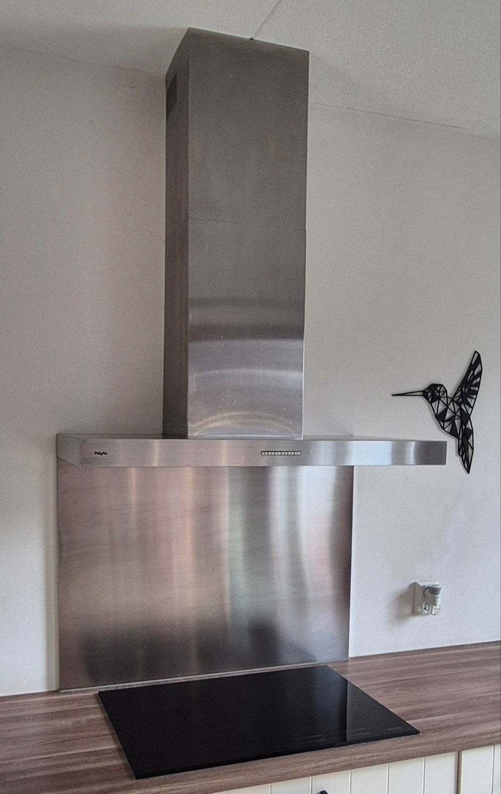 Smeg inductiekookplaat (70x51cm) met Pelgrim afzuigkap, Ophalen, Gebruikt, 4 kookzones, Inbouw