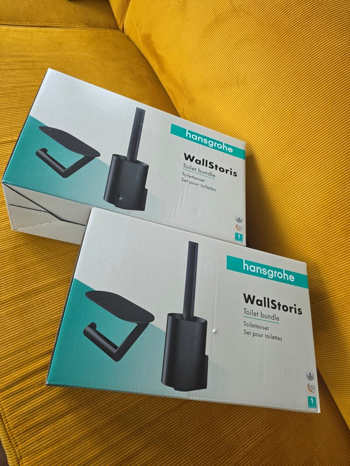 Hansgrohe WallStoris Toiletrolhouder Zwart 2 Stuks, Ophalen of Verzenden, Nieuw, Toilet
