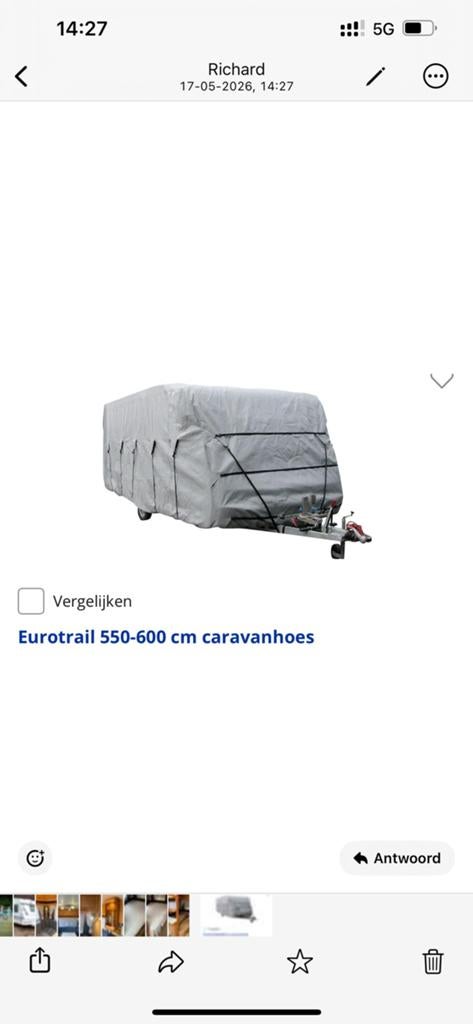 Eurotrail nieuwe caravancover, Ophalen, Nieuw