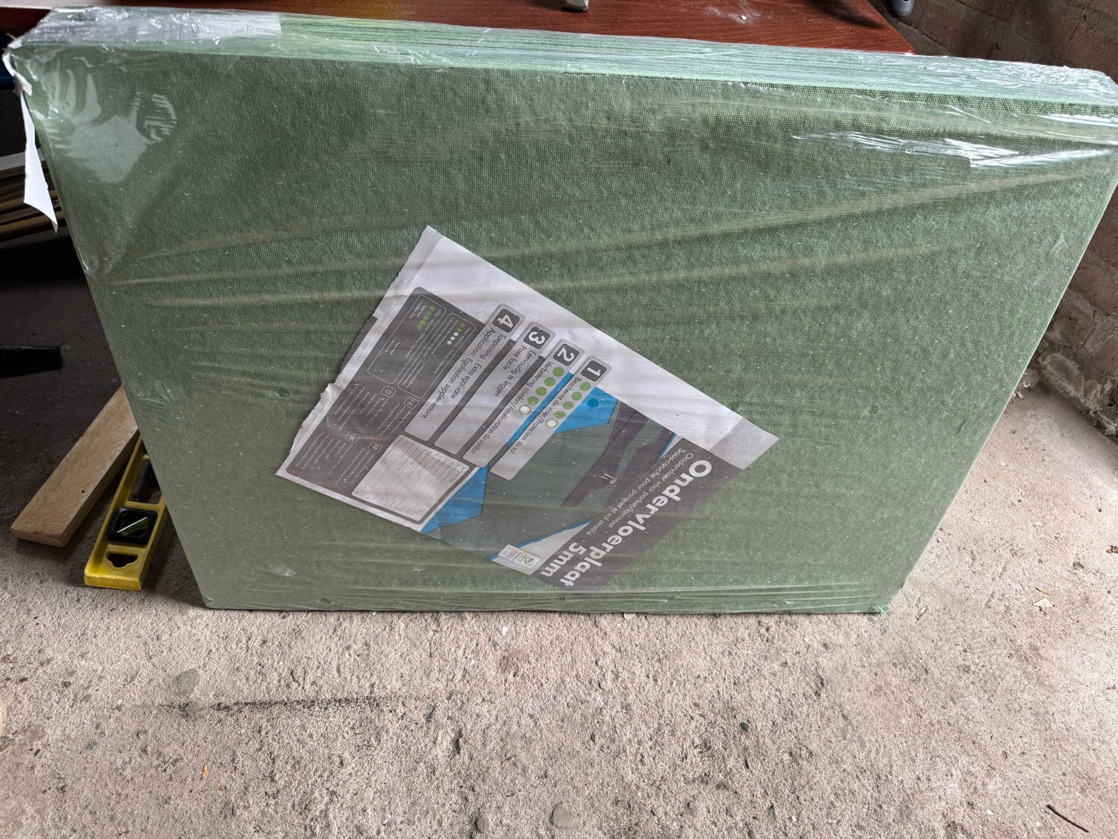 1 pak ondervloer Parketfelt plaat 7 m², dikte 5 mm, Ophalen, Nieuw, Groen, Rechthoekig