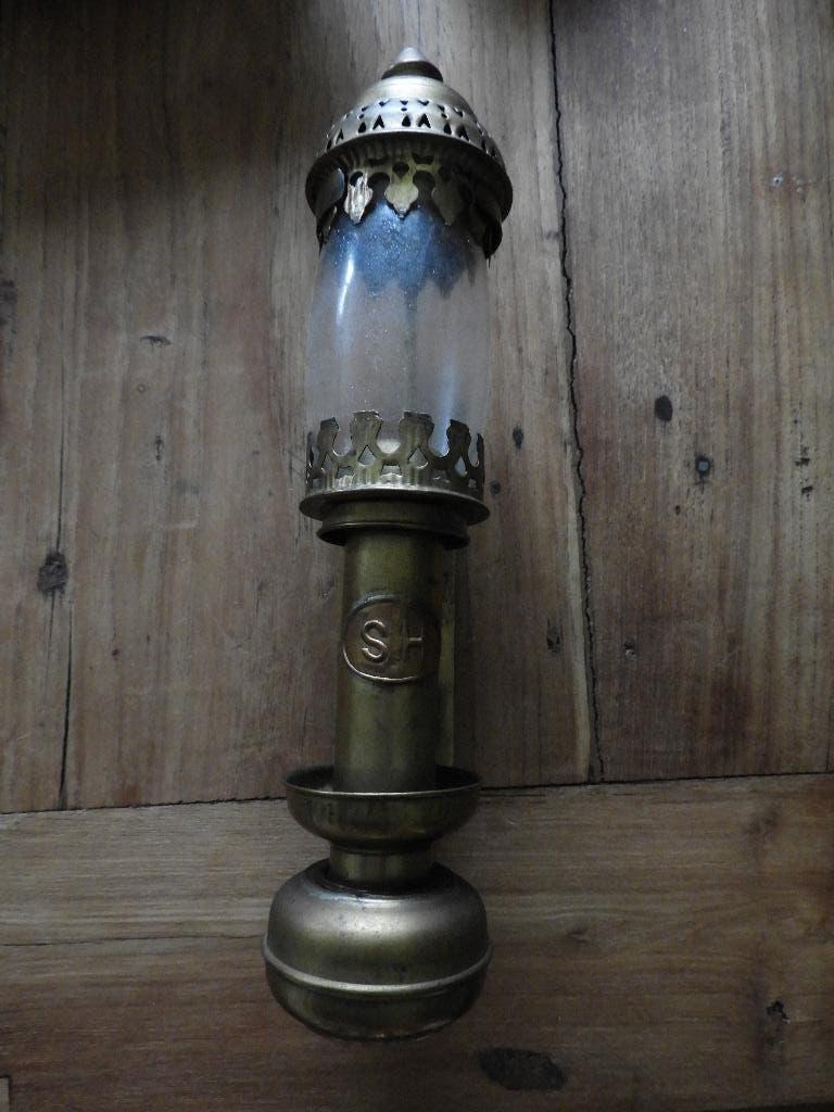 antieke trein lamp, Antiek en Kunst, Antiek | Lampen, Ophalen of Verzenden