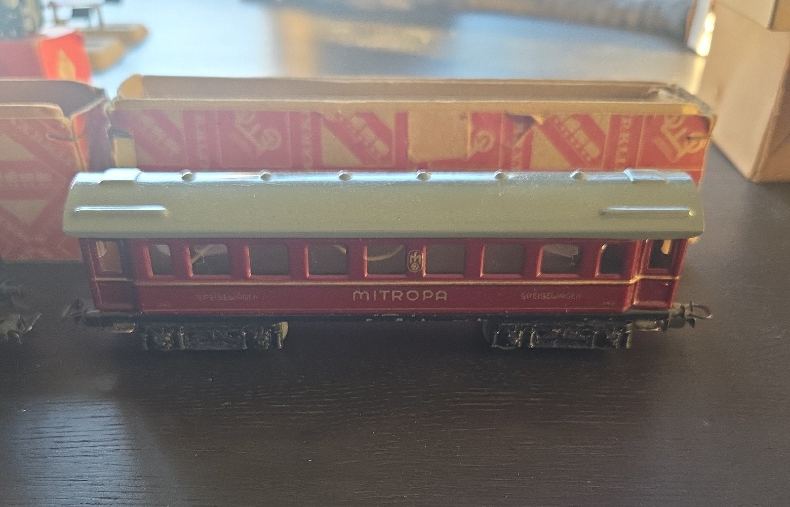Märklin 343 H0 Slaaprijtuig Mitropa en 329/1, Wisselstroom, Gebruikt, Wagon, Ophalen of Verzenden