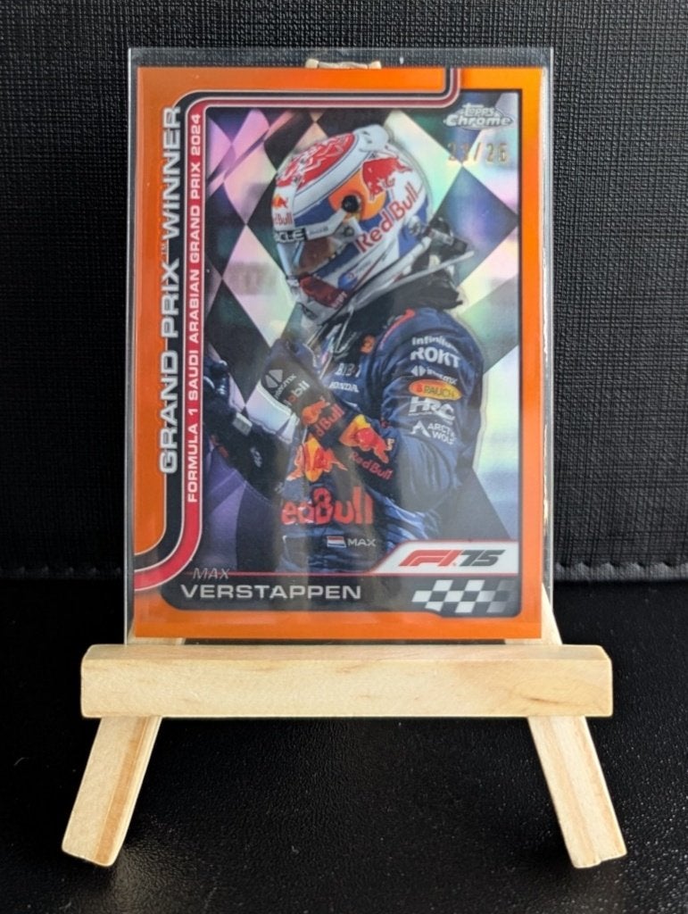 2025 topps chrome f1 Max verstappen #94 /25, Hobby en Vrije tijd, Stickers en Plaatjes, Ophalen of Verzenden, Zo goed als nieuw