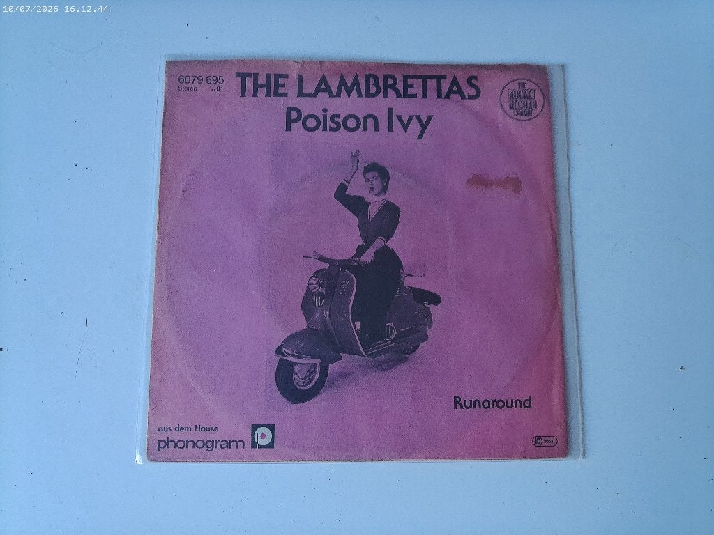 The Lambrettas - Poison Ivy / Runaround, Gebruikt, Fotohoes, 7 inch, Ophalen of Verzenden