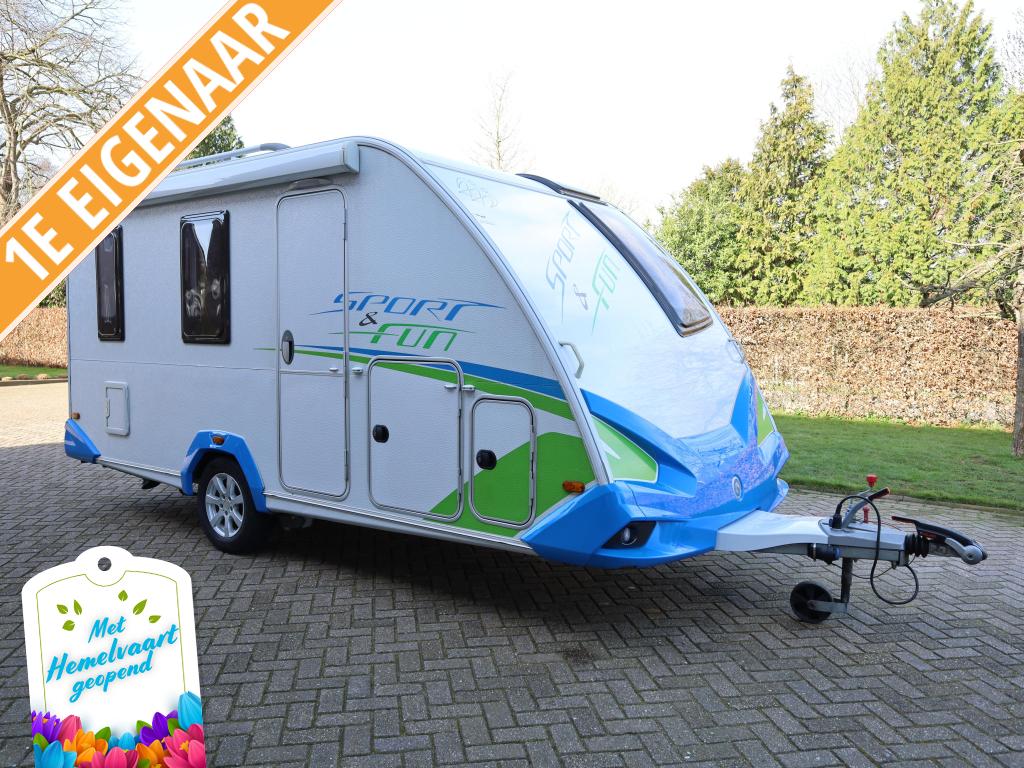 Knaus Sport en Fun 480 QL cassetteluifel | mover, Caravans en Kamperen, Caravans, Rondzit, Bedrijf, Tot en met 4, 1000 - 1250 kg