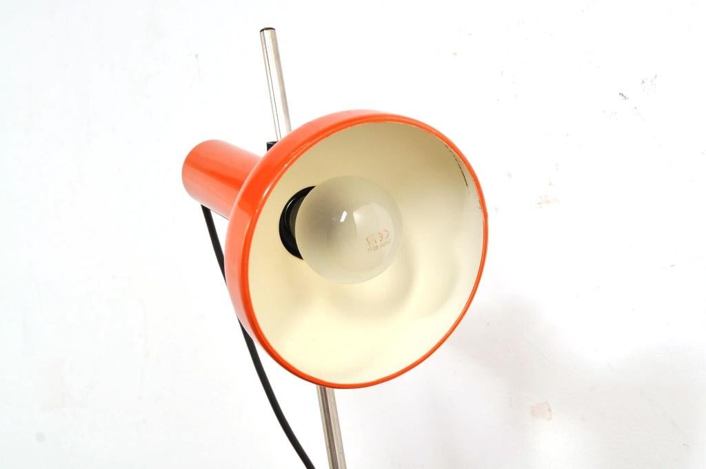 Vintage tafellamp orange lamp bureaulamp jaren 60, Huis en Inrichting, Lampen | Tafellampen, Ophalen of Verzenden, Gebruikt, 50 tot 75 cm