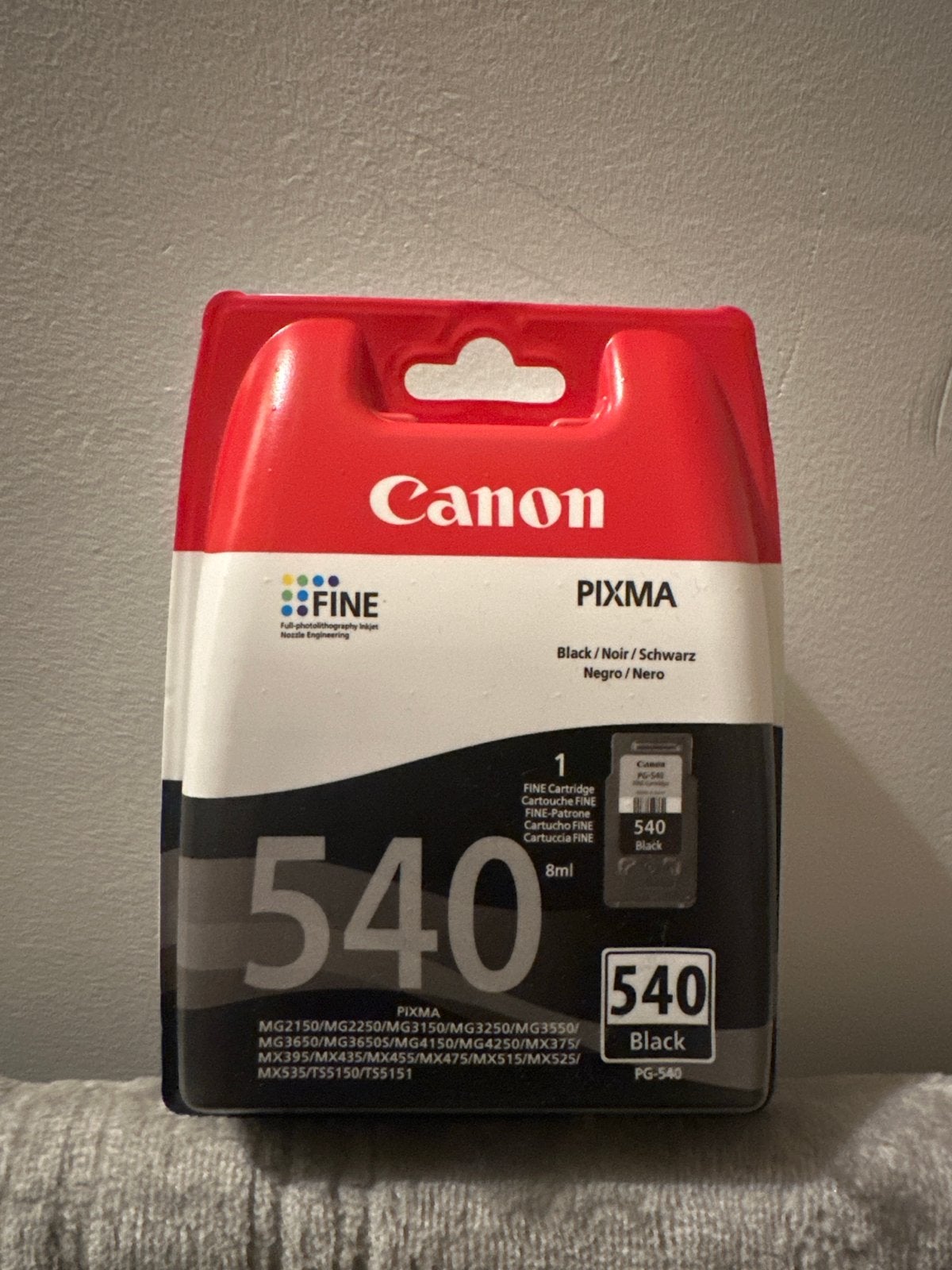 Canon Pixma PG-540 Zwarte Inktcartridge - Nieuw, Computers en Software, Printerbenodigdheden, Verzenden, Nieuw, Cartridge