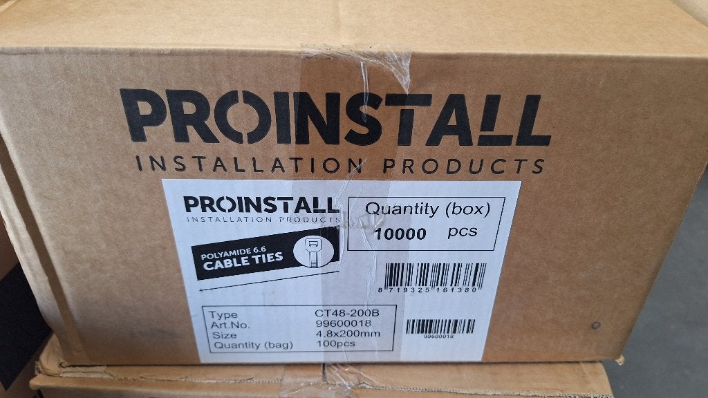 1000x Professionele Kabelbinders Tyrabs tirabs 200mm, ., Nieuw, Ophalen of Verzenden, .