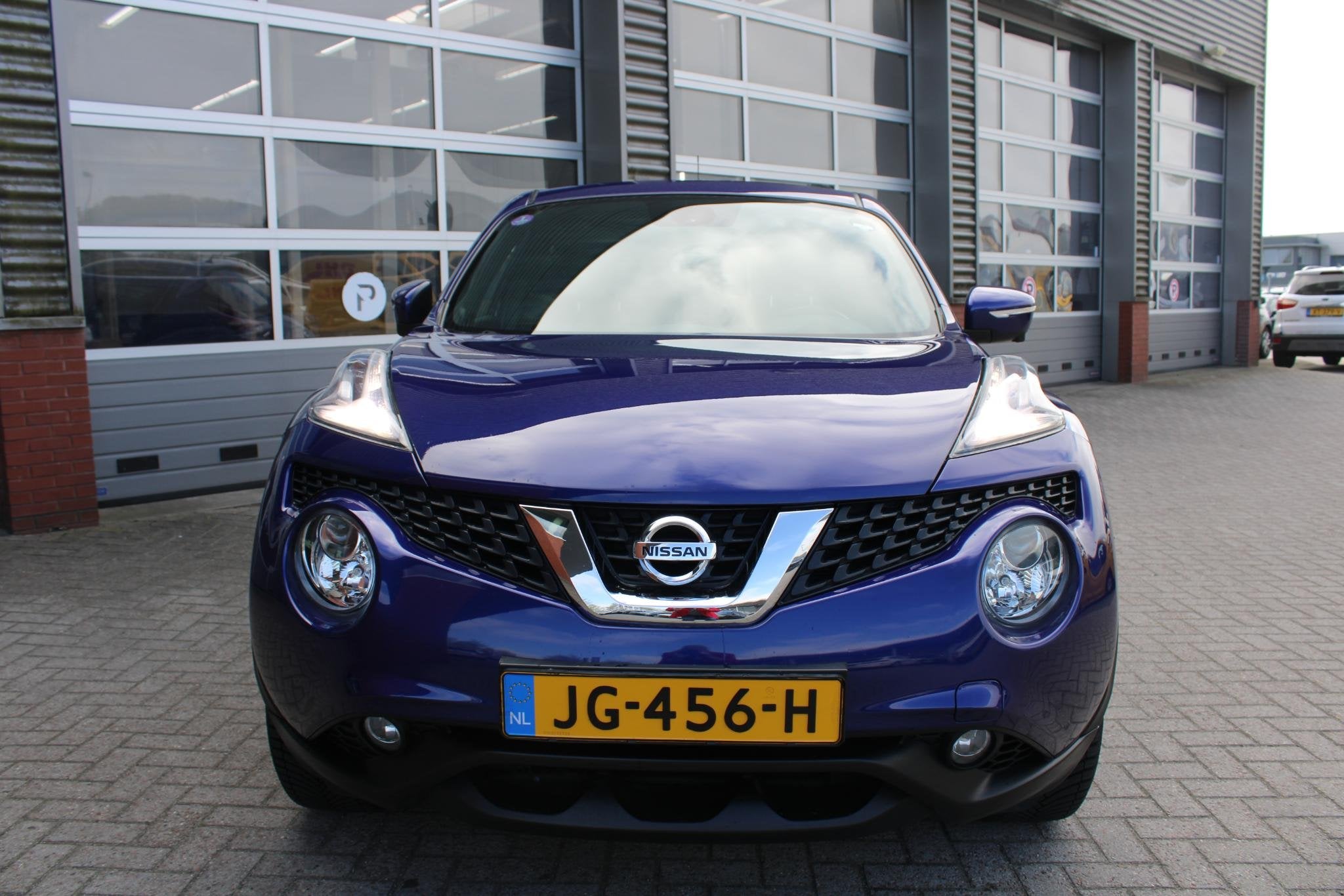 Nissan Juke 1.2 DIG-T S/S Tekna | Trekhaak | Lederen Bekledi, Auto's, Nissan, Blauw, 116 pk, Bedrijf, Handgeschakeld