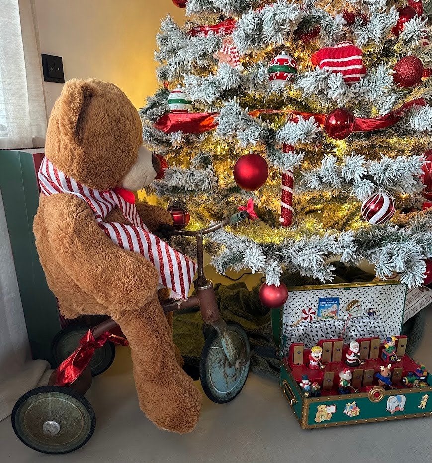 Vintage oud brocante Fietsje Deco voor Kerst, Ophalen, Gebruikt