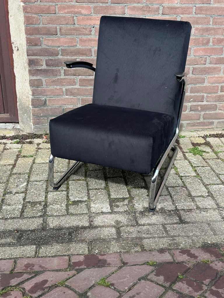 Gispen Dutch originals 405 zwart, Ophalen, Zwart, Leer, Zo goed als nieuw
