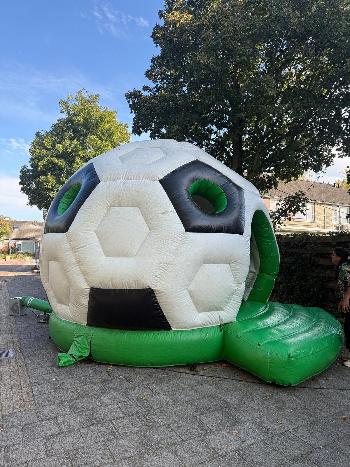 Voetbal Springkussen met Blower en Certificaat, Ophalen of Verzenden, Gebruikt
