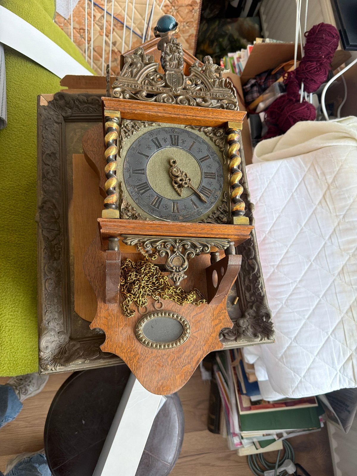 Antieke wandklok, Antiek en Kunst, Ophalen of Verzenden