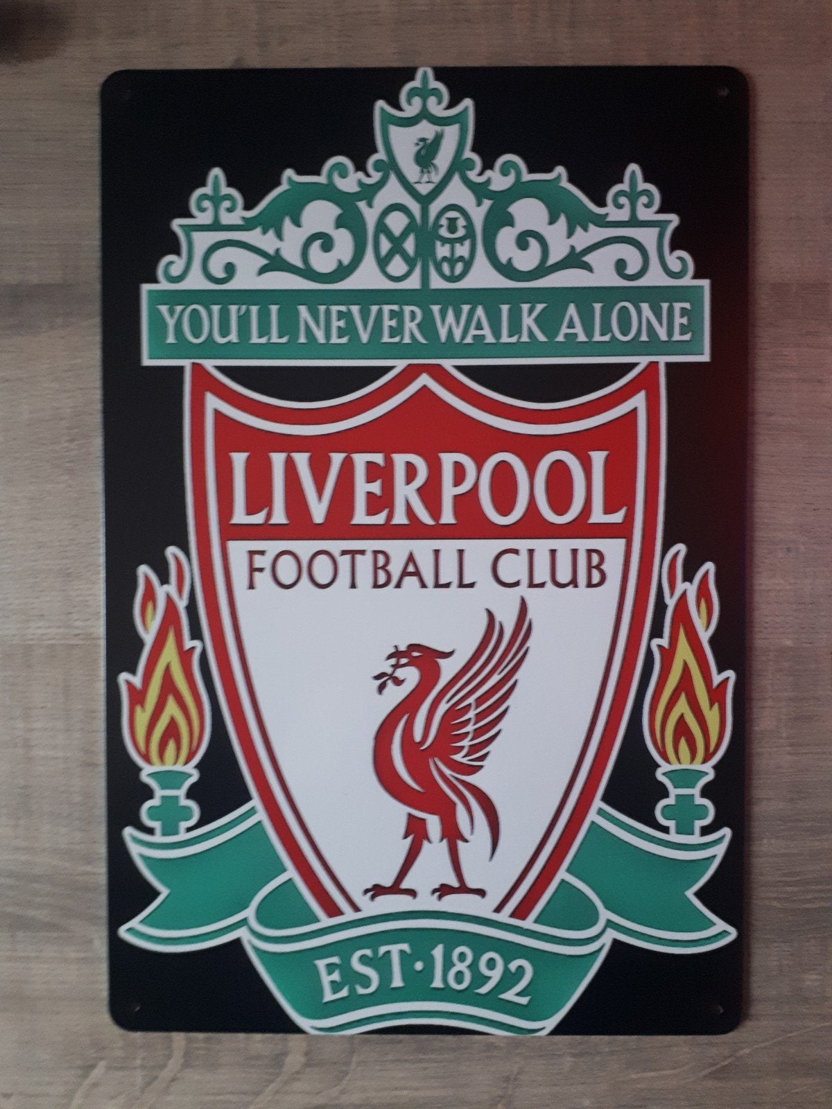 Liverpool 20x30 cm Metalen Reclamebord, Ophalen of Verzenden, Nieuw, Buitenlandse clubs, Poster, Plaatje of Sticker