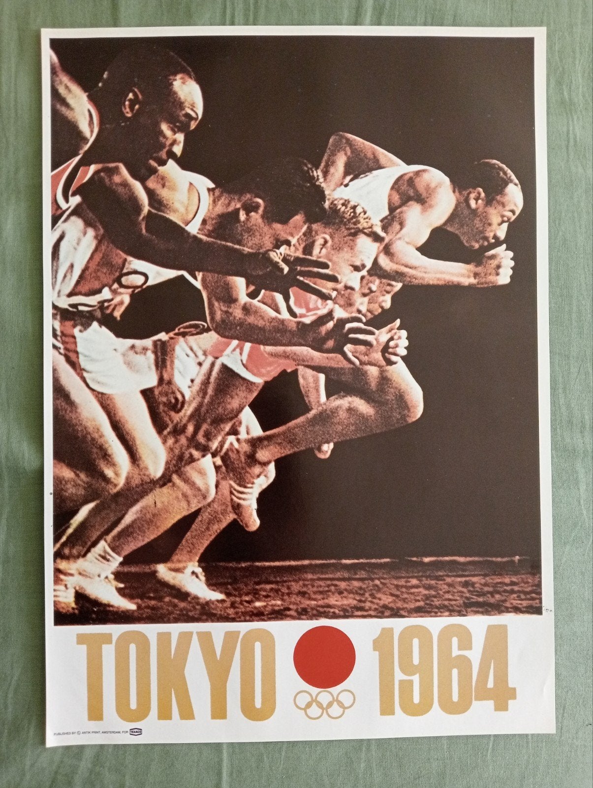 Olympische Spelen Tokyo 1964 Poster Sprinters, Verzamelen, Posters, Ophalen of Verzenden, Sport, A1 t/m A3, Rechthoekig Staand