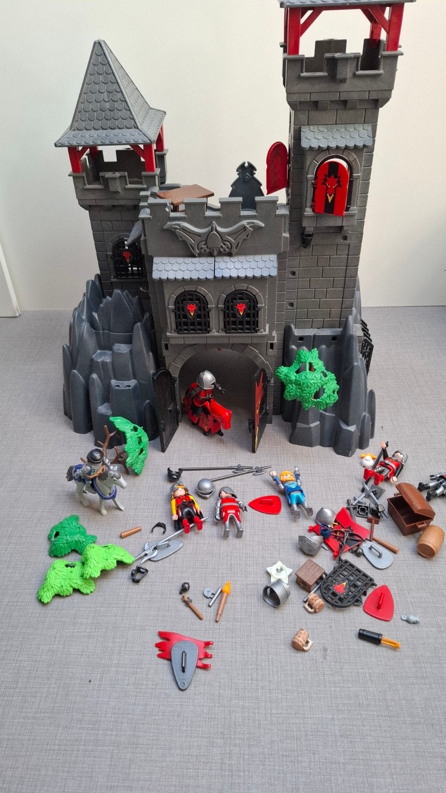 Playmobil Drakenburcht/Kasteel met ridders en accessoires, Complete set, Ophalen of Verzenden, Zo goed als nieuw, Kasteel/Fort